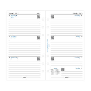 Filofax Week on Two Pages Lined Diary Personal 2025 English